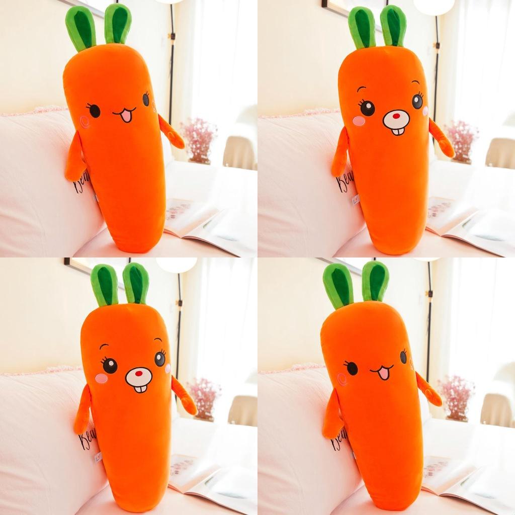 Adorable Carrot Sleeping Pillow Soft Stuffed Animal Plush Toy For Kids And Adults