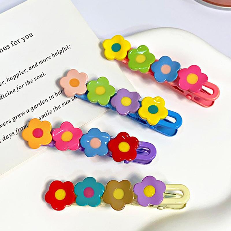Cute Colorful Flowers Hair Clips For Women Girls  Sweet Floral Barrettes  Exquisite Hair Accessories Gifts