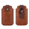 Men PU Leather Phone   Retro   Case Waist Bag Sheath with Waist Clip   and Carabiner for Outdoor