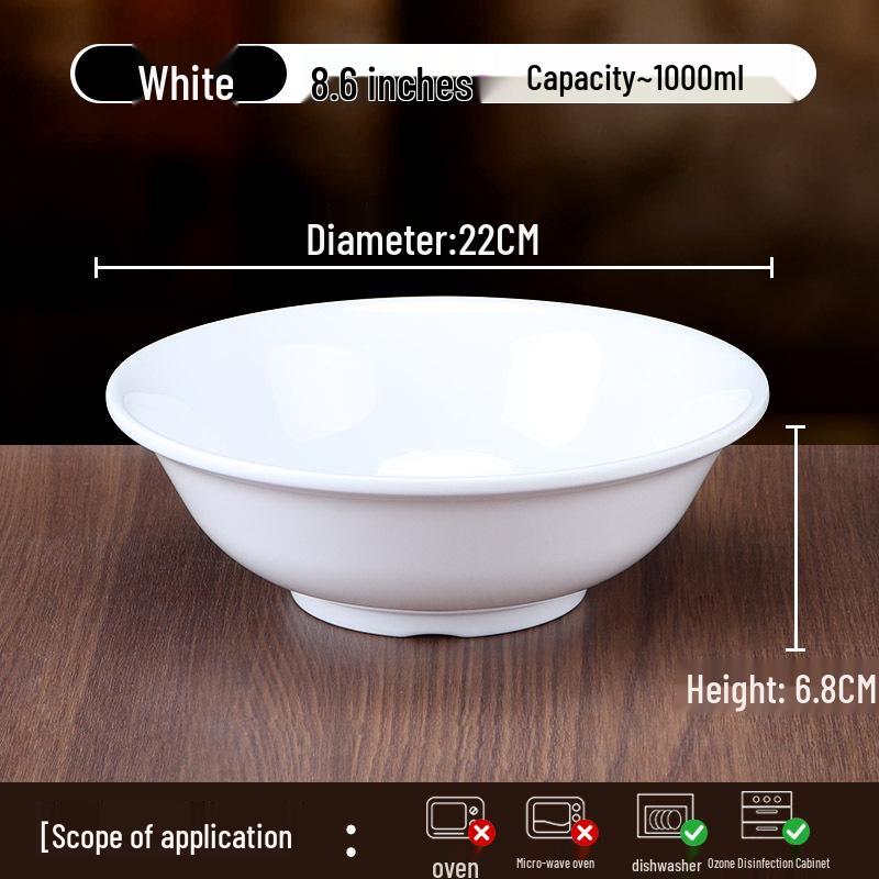 10-Piece Melamine Bowl Set: Ideal for Breakfast, Soup, Congee, Soy Milk, Wonton, Rice Noodle, and Hot & Spicy Soup.