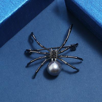 Spinnenbrosche ins trendiges Temperament vielseitig einfach Perlenanstecknadel leichter Luxus personalisiert Anzug Corsage Accessoires Damen