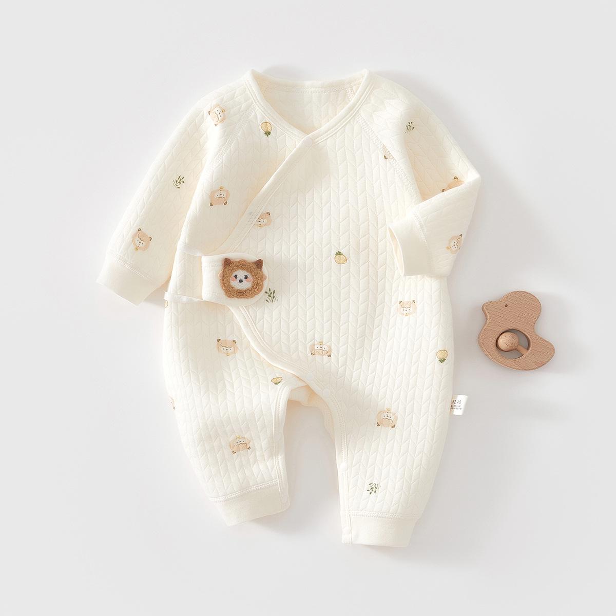 

Jingqi Комбинезон для новорожденных из чистого хлопка - Осенне-зимний стеганый костюм монаха 59cm (1-3 months, 10-13 lbs)