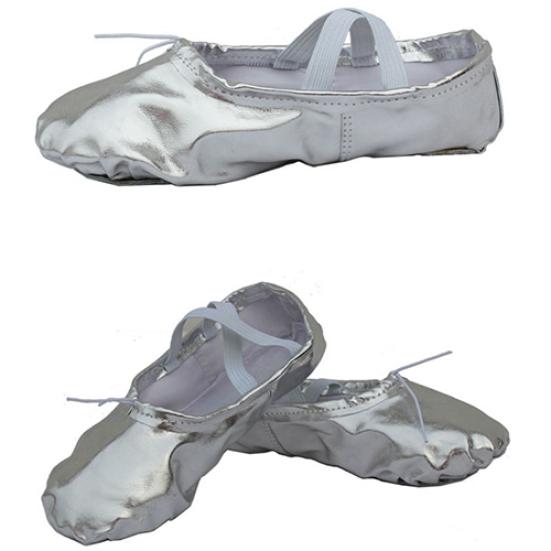 Женские и женские балетные танцевальные туфли из искусственной кожи с блестками — фото 9