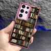 Phone Case for Samsung Galaxy S23 S24 S25 Ultra S20 S22 S23 FE Note 20 S21 Plus S24FE Shell Cover Vintage Bookshelf Kitten