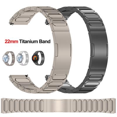 22mm Luxury Titanium Strap for Huawei Watch GT6 5 4 6Pro 5/4Pro 46mm Men Titanium Metal Band Bracelet for Samsung Galaxy Gear S3