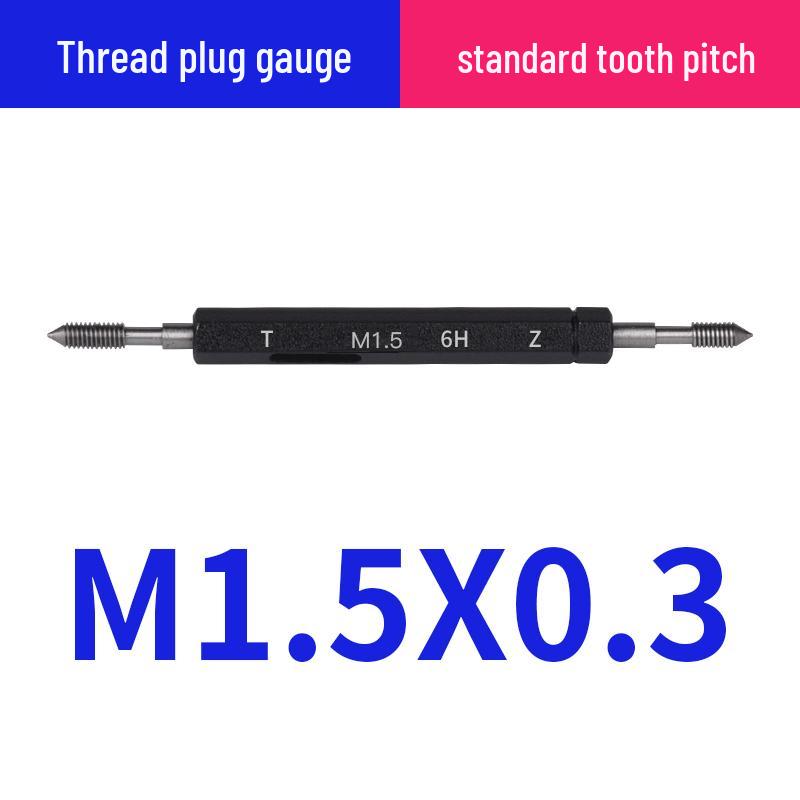 Metric 6H Thread Plug Gauge Go-No-Go Inspection Tool with Pointed Flat Head, M1-20
