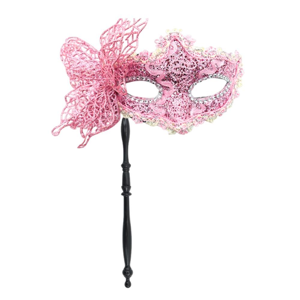 Venetian Party Handheld Masquerade Masks Stick Side Butterfly Festival Costume Party Mardi Gras Masks Carnival Party
