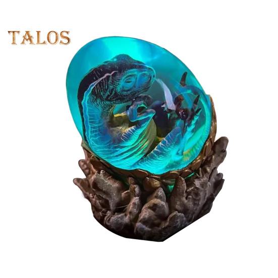 

Ночной светильник в виде яйца динозавра, лампа ручной работы в виде дракона, инкубационный светильник в виде яйца динозавра для детской комнаты, декор детской комнаты, подарок любителю динозавров B