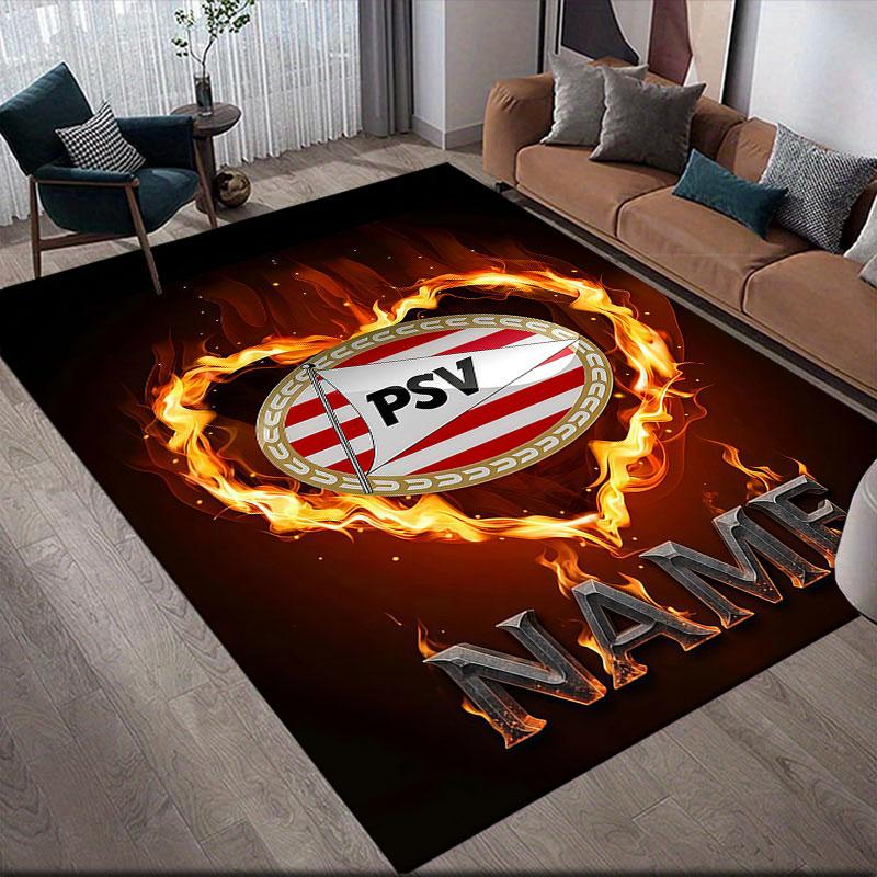 Custom Name,PSV Home Sofa Decoration for Living Room & Bedroom, Non‑Slip Play Flannel Floor Mat for Game Room