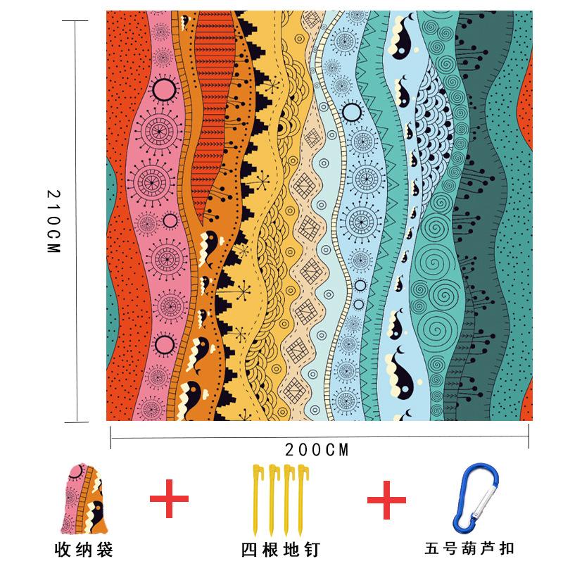 

Waterproof Beach Mat Portable Picnic Blanket Outdoor Moisture Proof Camping Mat Travel Hiking Ground Sheet For Family Party 210x200cm