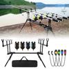 Adjustable Retractable Carp Fishing Rod Stand with LED Bite Alarms Swingers
