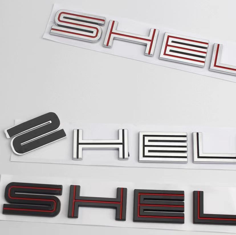 1X 3D ABS Silver Black Red SHELBY Emblem Car Badge Haed Decal For SHELBY Stikcer Accessories