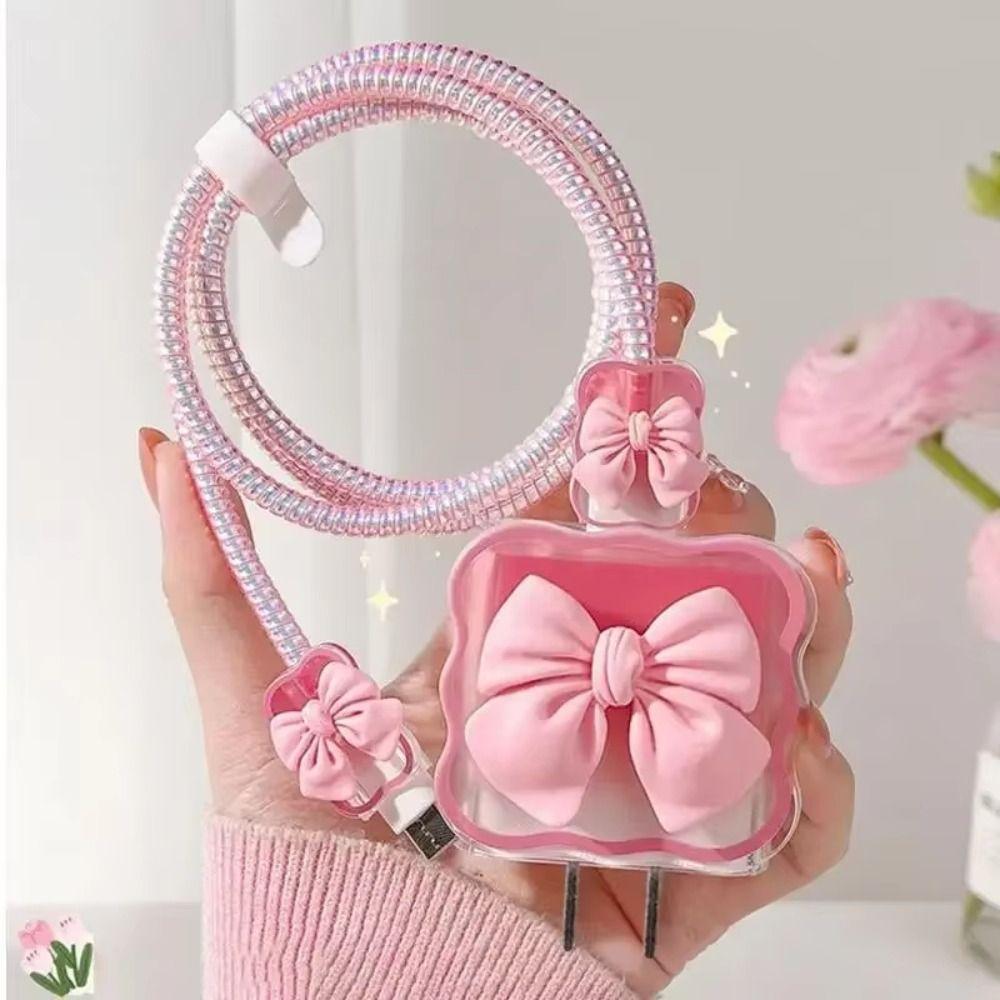 3D Bow Data Cable Pack Protection Sleeve Charger Cord Protector Cord Winder Kit  Charger Cable