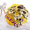 Printed Los Angeles Lakers logo Folding Umbrella,Outdoor,Leisure,And Travel Umbrella,Durable Umbrella Fabric,Birthday And Holiday Gift