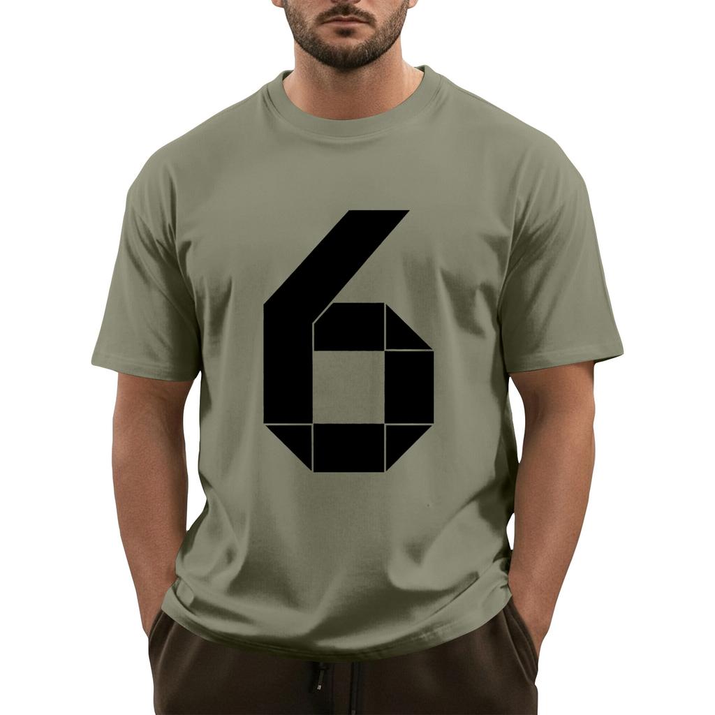 Bedrucktes Kurzarm-T-Shirt für Herren, lockeres, lässiges Kurzarm-Oberteil für Herren