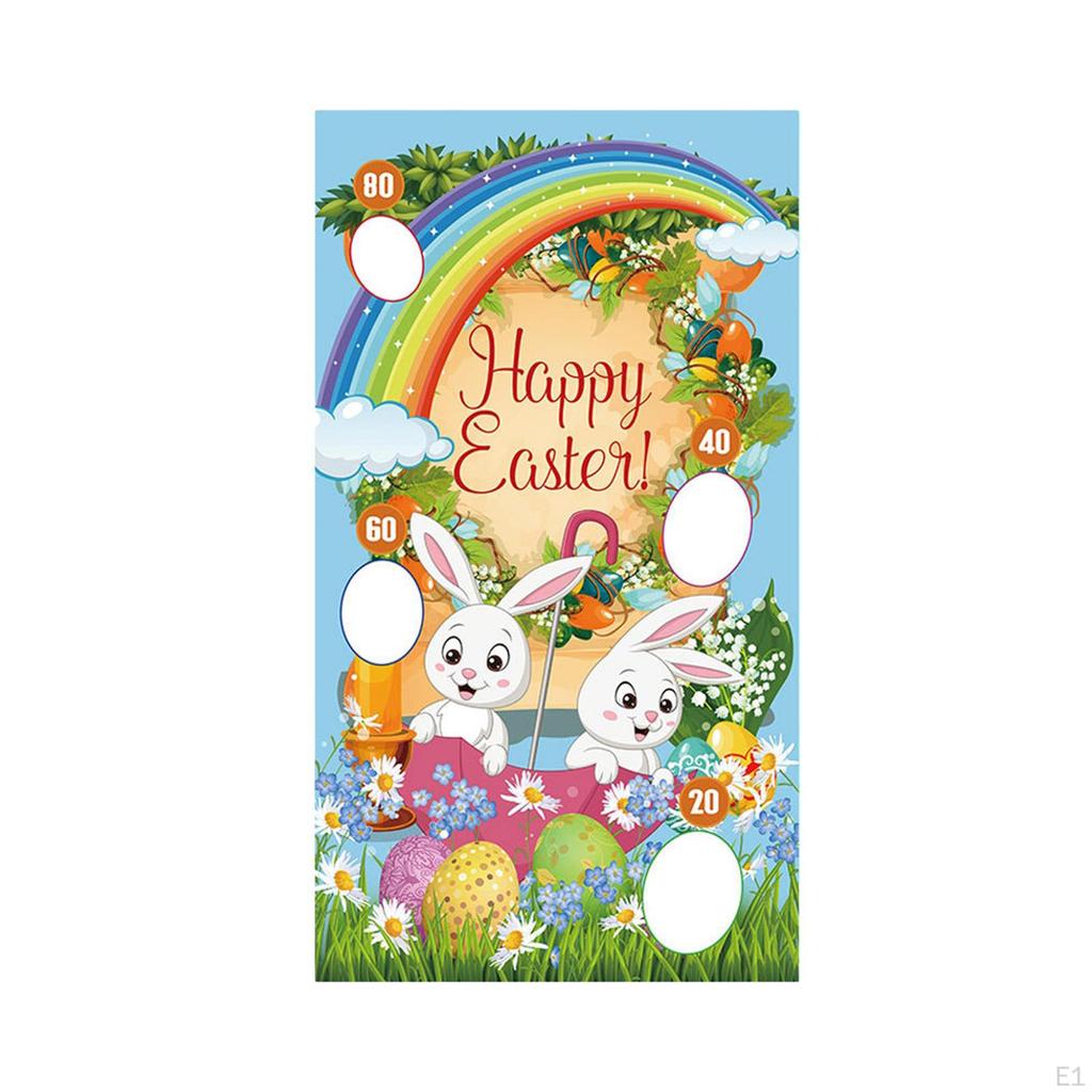 Toss Game Banner Backdrop Carnival Activity Photo Props Party Supplies Bunny Games Kids