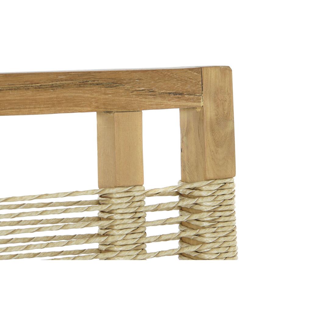 Table + 4 Chairs Set DKD Home Decor 100 X 100 X 76 Cm Teak Rope