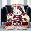 1pc. Hello Kitty Cherry Blossom Patterned Blanket - Perfect for Home, Office, Outdoor Use & Gift Ideasz0411207