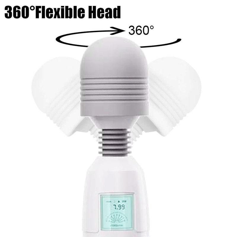 72 Modes LCD Display Wand Massager Flexible Head Massage Stick USB Powerful Deep Relaxing Back Neck Muscle Tension Stress Relief