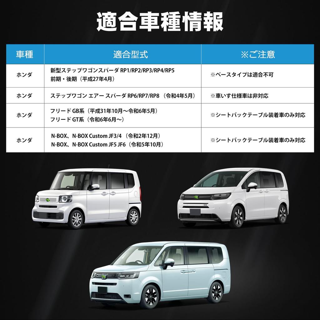 Auto Spec Compatible with Honda New Step Wagon RP Freed GB GT and Honda JOY Seatback Table Protective Smartphone Interior Personal Table Accessories