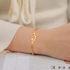Lucktune OM Symbol Lotus Flower Bracelets for Women Men Stainless Steel Buddhism Hindu Yoga Aum Box Chain Bracelet Jewelry Gifts