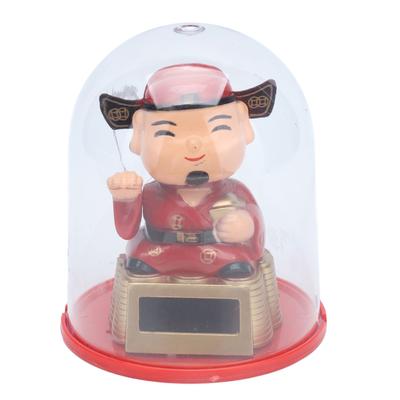 Szczęśliwe Ozdoby Zasilane Solarnie Urocza Dekoracja Bóg Bogactwa z Machającą Ręką do Domu Biura Samochodu