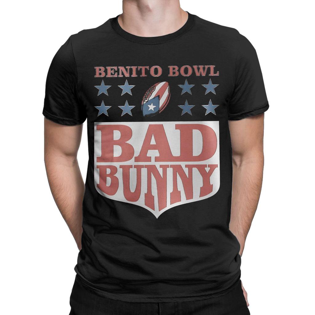 Mens Womens Benito Bowl Puerto Rican Bad Bunny Halftime Show 2026 T Shirt Pure Cotton Graphic T-Shirt Clothing Outfits