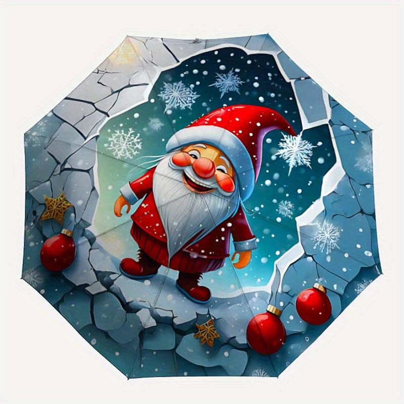 1pc Christmas Automatic Open/Close Umbrella, Portable Folding umbrella for Everyday Use yy250826032