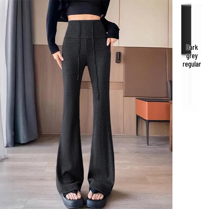 2026 American Cashmere Maternity Micro-Flare Wide-Leg Pants – Spring Drape Elastic Slimming Outerwear 2XL