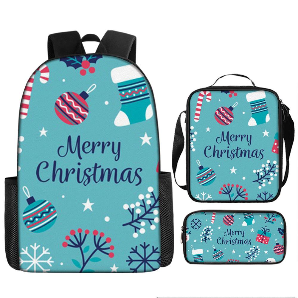 Pixel Halloween Student School Bag Cartoon School Bag Children's Backpack Anime Backpack Satchel