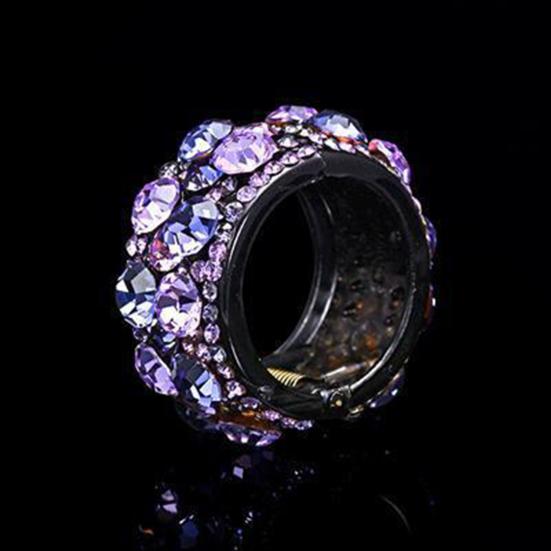 Non-slip Comb Design Elegant Ponytail Hair Clip Colorful Rhinestone Decor Ponytail Hairpin Styling Tool