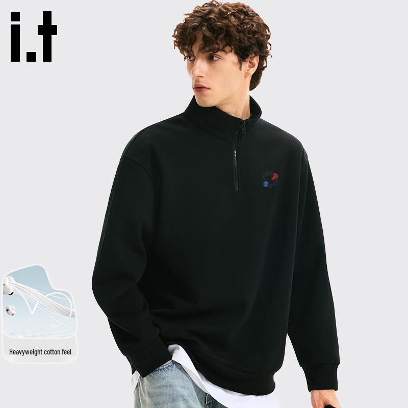 

Fingercroxx IT Men s Stand-Collar Quarter-Zip Sweatshirt M