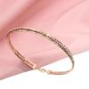 Pure Purple Gold Shiny Bead Bracelet Simple Foreign Gas Plated Colored Gold Plated Rose Gold Exquisite Jewelry