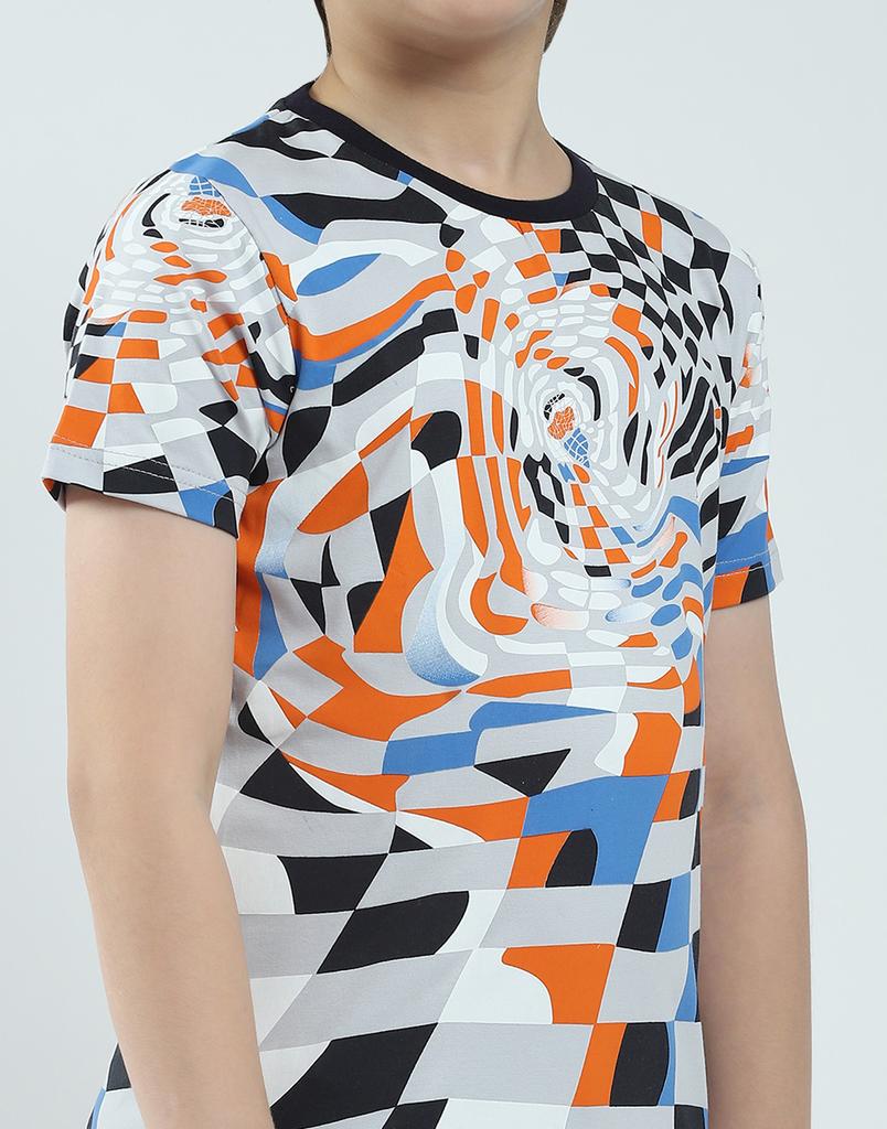MONTE CARLO Boy's Regular Fit Printed Half Sleeve T-Shirt