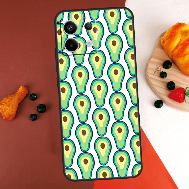 

Cartoon Avocado Case For Xiaomi Redmi Note 14 Pro 9 10 11 12 13 Pro 10S 11S 12S Redmi 13C 10C 12C 14C Coque Redmi 14C