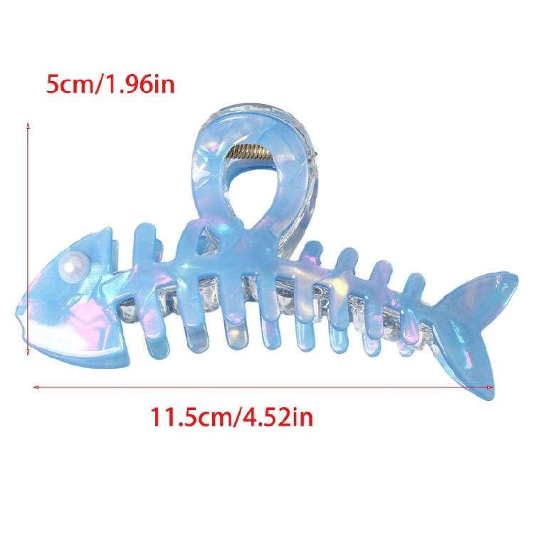 Nacreous Fish Bone Hair Clip Slip Resistant Design Lightweight Hairpin For Women Girls Soft Feel Wear