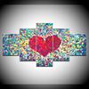 Canvas Painting love Abstract Pattern 5 Pieces Wall Art Painting Modular Wallpapers Poster Print for living room Home Decor