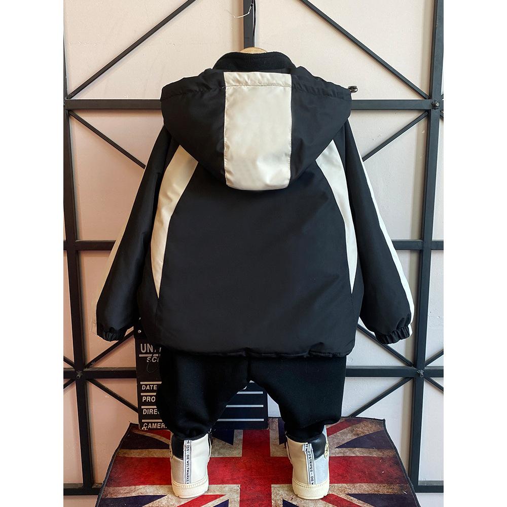 Boys' 2025 Stylish Detachable Outerwear: Cotton-Padded Spring & Autumn Jacket