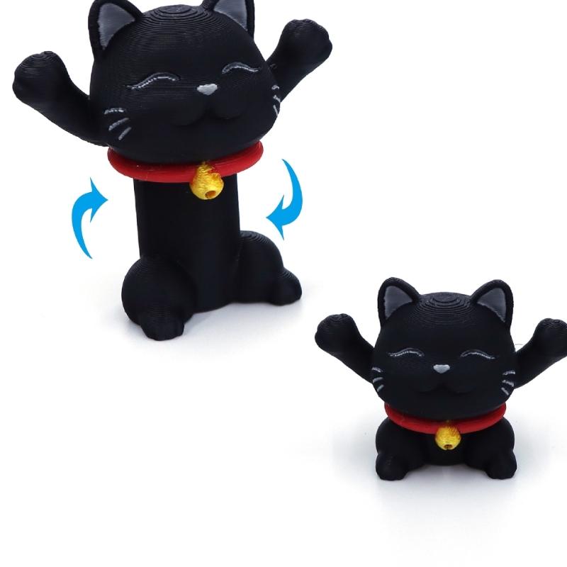 Retractable Spirals Cats Figurine Modern Homes Decoration Cartoon Twistable Cats Stress Relief Sensory Toy Ornament