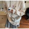 2025 new casual large-capacity shoulder messenger bag high-end soft leather croissant bag women's armpit bag
