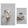 925 Sterling Silver Rings For Women Bohemian Adjustable Geometric Irregular Rings Exaggerated Novelty Jewelry S-R406
