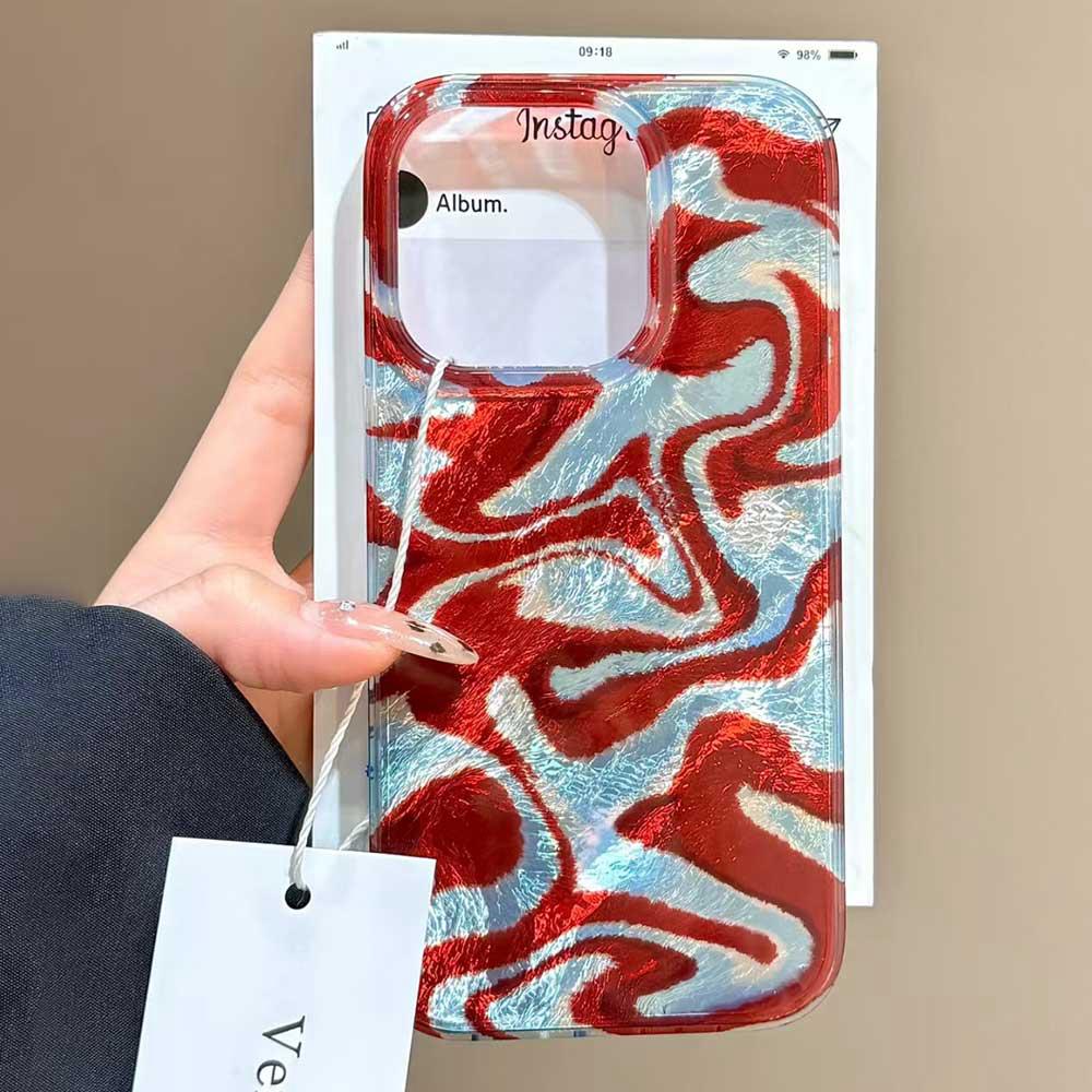 Wellenstreifen Leopard INS Mode Handyhülle für iphone 17 Air 16 15 14 13 11 12 Pro Max 7 8 Plus X XS XR SE 2022 2020 16e Hülle