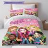 Bratz Doll Pattern Bedding Quilt Set Quilt Cover Pillowcase Home Decoration Gift (1 * duvet cover + 2 * pillowcase, without core)