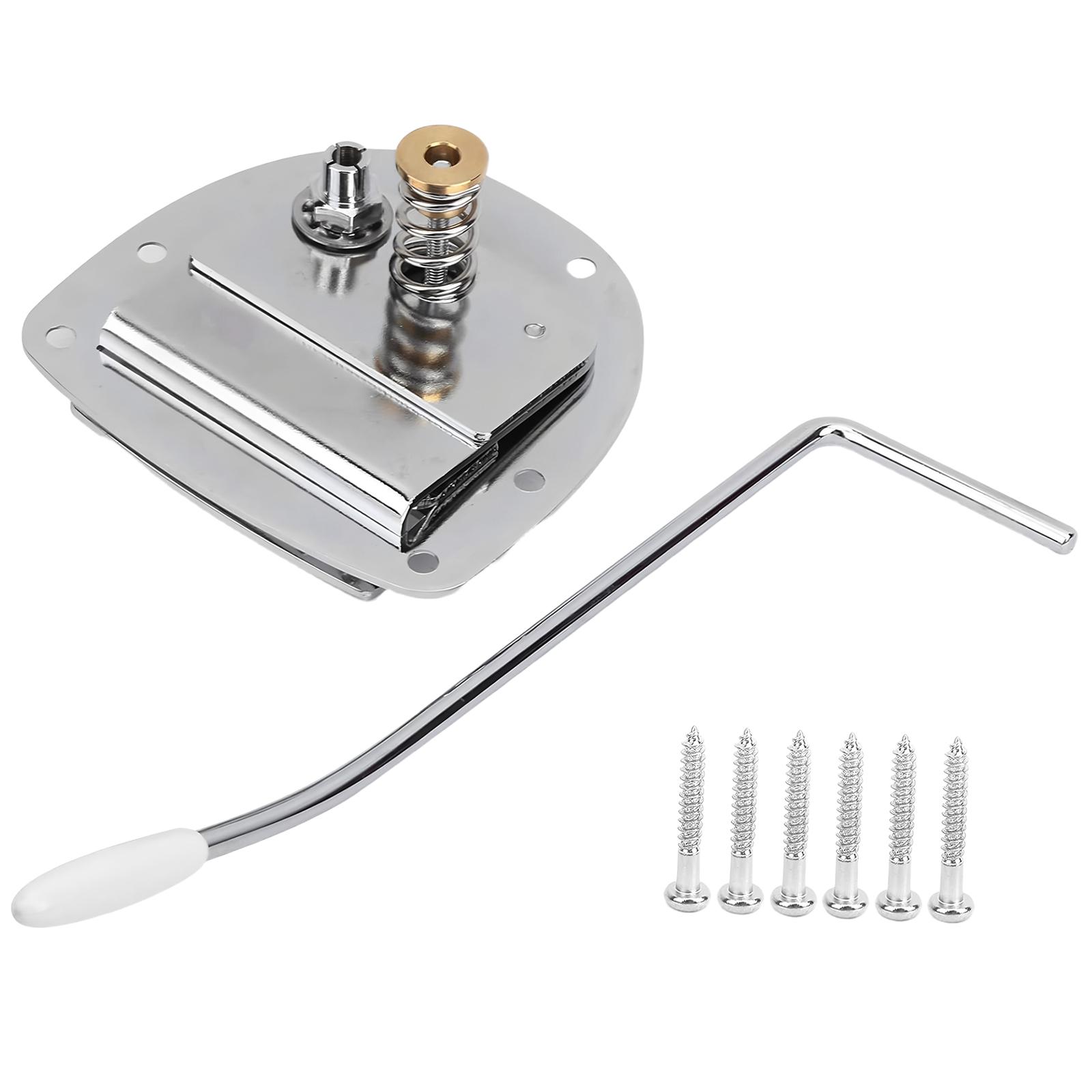 Tremolo Bridge System Single Rocker Replacement Trem Bridge Metal Sturdy with Whammy Bar for Electric Guitar Tremolo Assembly серебряный