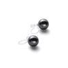 Resin Pearl Made In Grand Premium Metal Single Stone 8mm Earrings, Japan, Pearl, Allergy, Women's, Simple, (Gray, Bead)