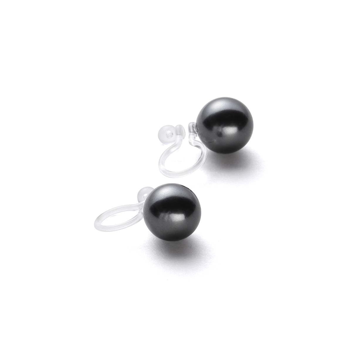

Resin Pearl Made in Grand Premium Metal Single Stone 8mm Earrings, Japan, Pearl, Allergy, Women s, Simple, (Gray, Bead)