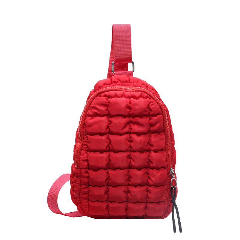 

Autumn and winter new simple women s breast bag cotton clothes portable shoulder bag personalized commuter messenger bag One size