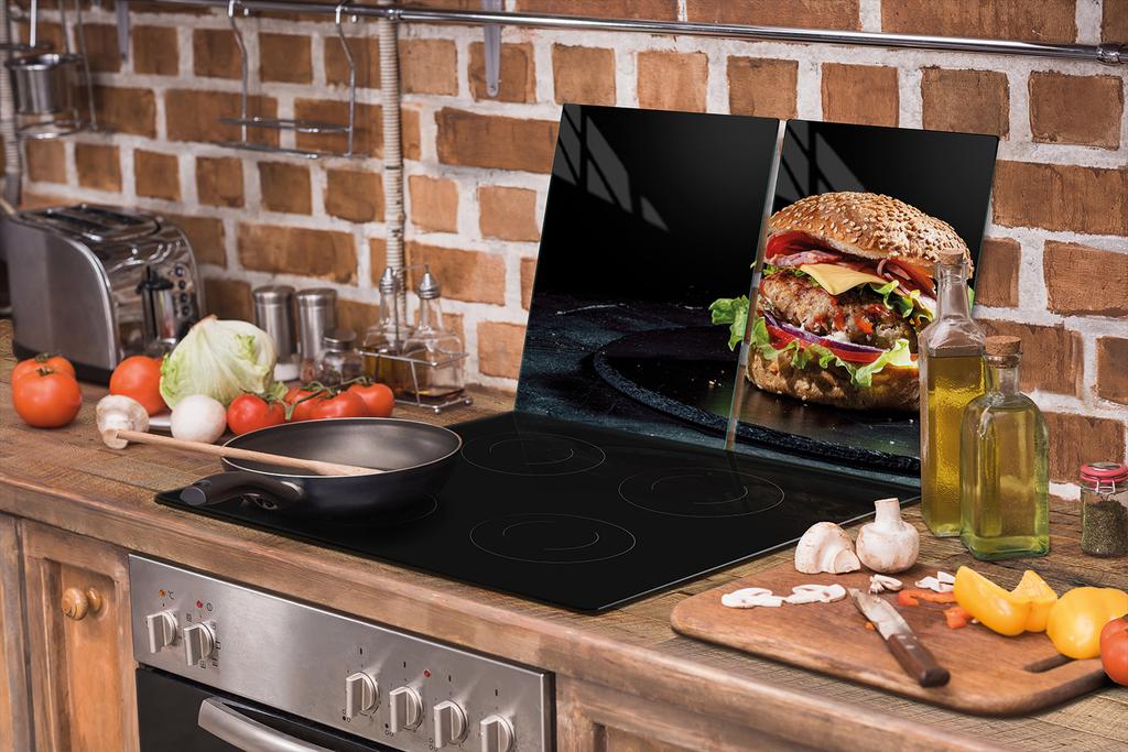 SZKLANA PŁYTA OCHRONNA NA KUCHENKĘ 75x52 HAMBURGER