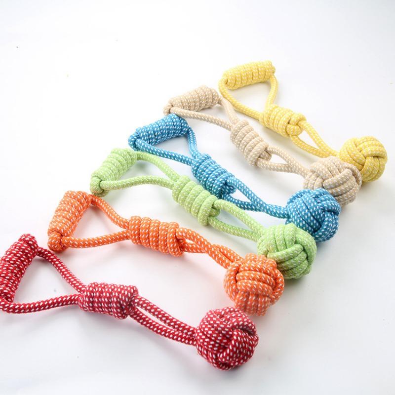 Dog Cotton Rope Knot Toy Chewing Teeth Cleaning Pet Supply
