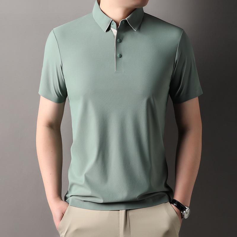 7A Antibacterial Seamless Men s Polo Shirt - Summer 2026: Breathable, Business Casual, Short Sleeve L